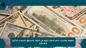«هبوط مفاجئ» سعر الدولار اليوم في البنوك والسوق السوداء الاثنين 2025/6/9